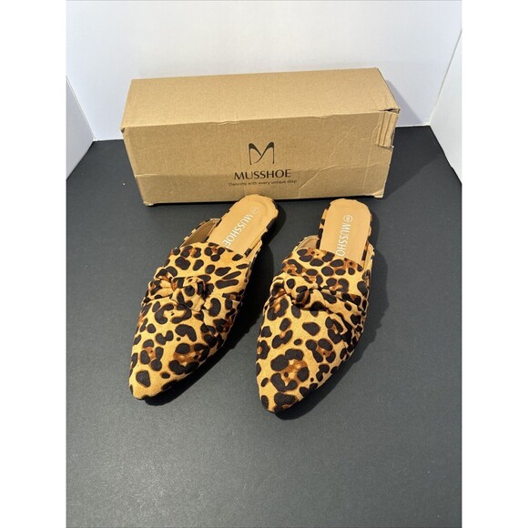 Musshoe Womens‎ Size 9 Leopard Print Loafers Comfortable Shoes Memory Foam - Picture 2 of 10
